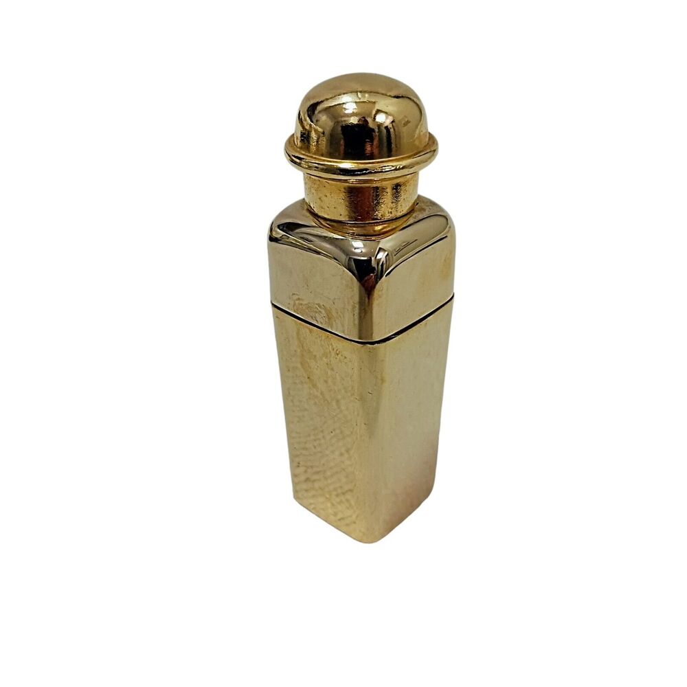 RARE Hermes GOLD AEROSPRAY Caleche Spray w Velvet Pouch 2.5" BOTTLE w Lid Vntg - Picture 2 of 12